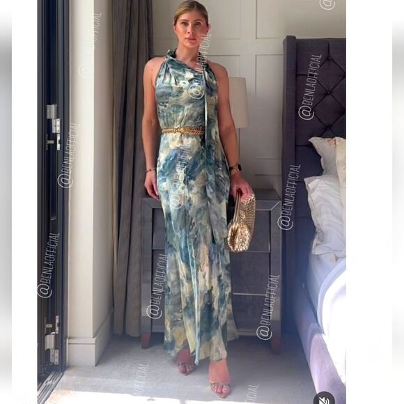 Bloggers fav ZARA LIMITED EDITION PRINTED DRESS MULTICOLORED HAND PAINTED NWT - Picture 6 of 16